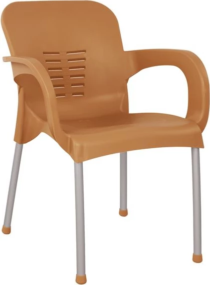 Polipropilenski naslanjač KAREK FH5592.03 barva lesa z aluminijasto nogo 59x58x81 cm