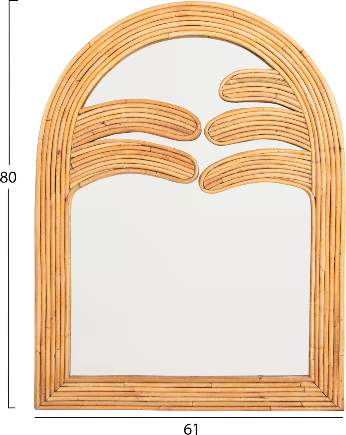 Stensko ogledalo REFLECT FH4366 naravni okvir iz ratana 61x5x80H cm