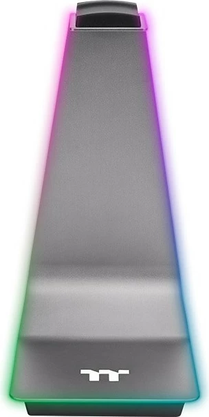 Držalo za slušalke Thermaltake ARGENT HS1 RGB, aluminij, 2x USB, večbarvna osvetlitev, črno/sivo