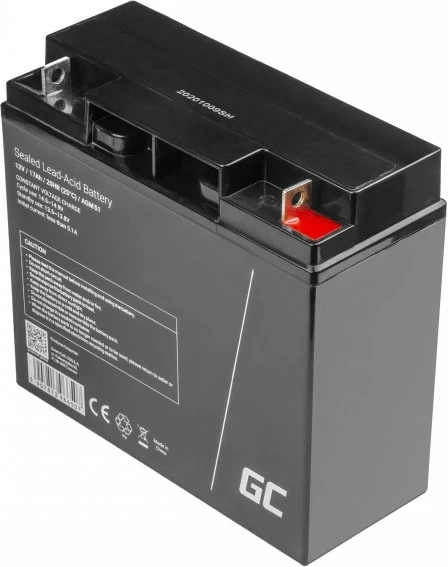Baterija Green Cell AGM51, 17 Ah, 12 V, črna