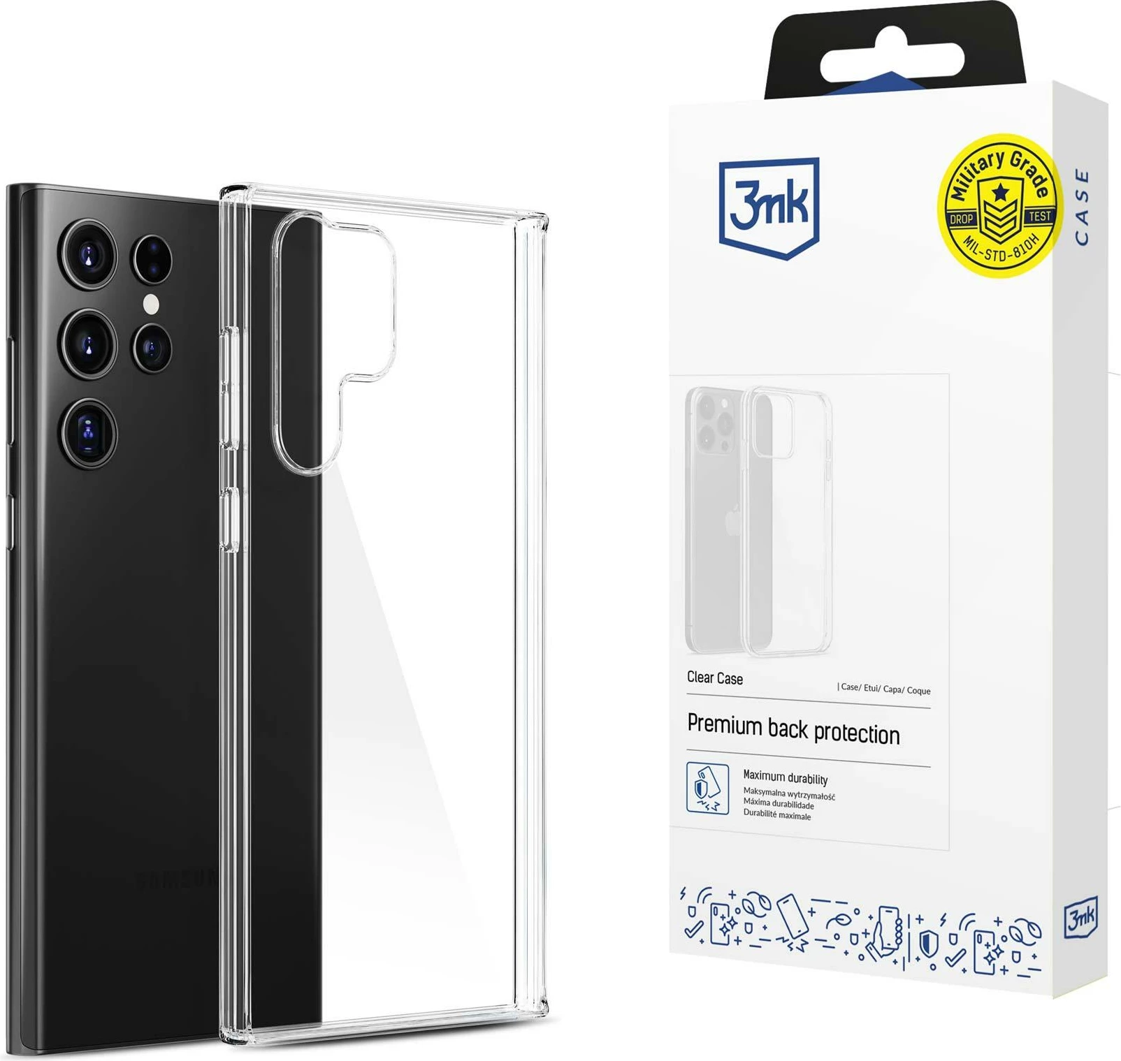 Prozoren ovitek 3mk Clear Case za Samsung Galaxy S24 Ultra, prozoren