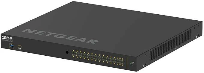 Upravljano stikalo Netgear GSM4230PX-100EUS, 24x1G PoE+, 2x1G, 4xSFP+, rack, črn