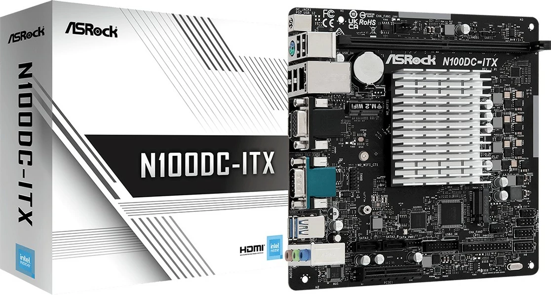 Matična plošča ASRock N100DC-ITX, Intel N100, DDR4, mini ITX
