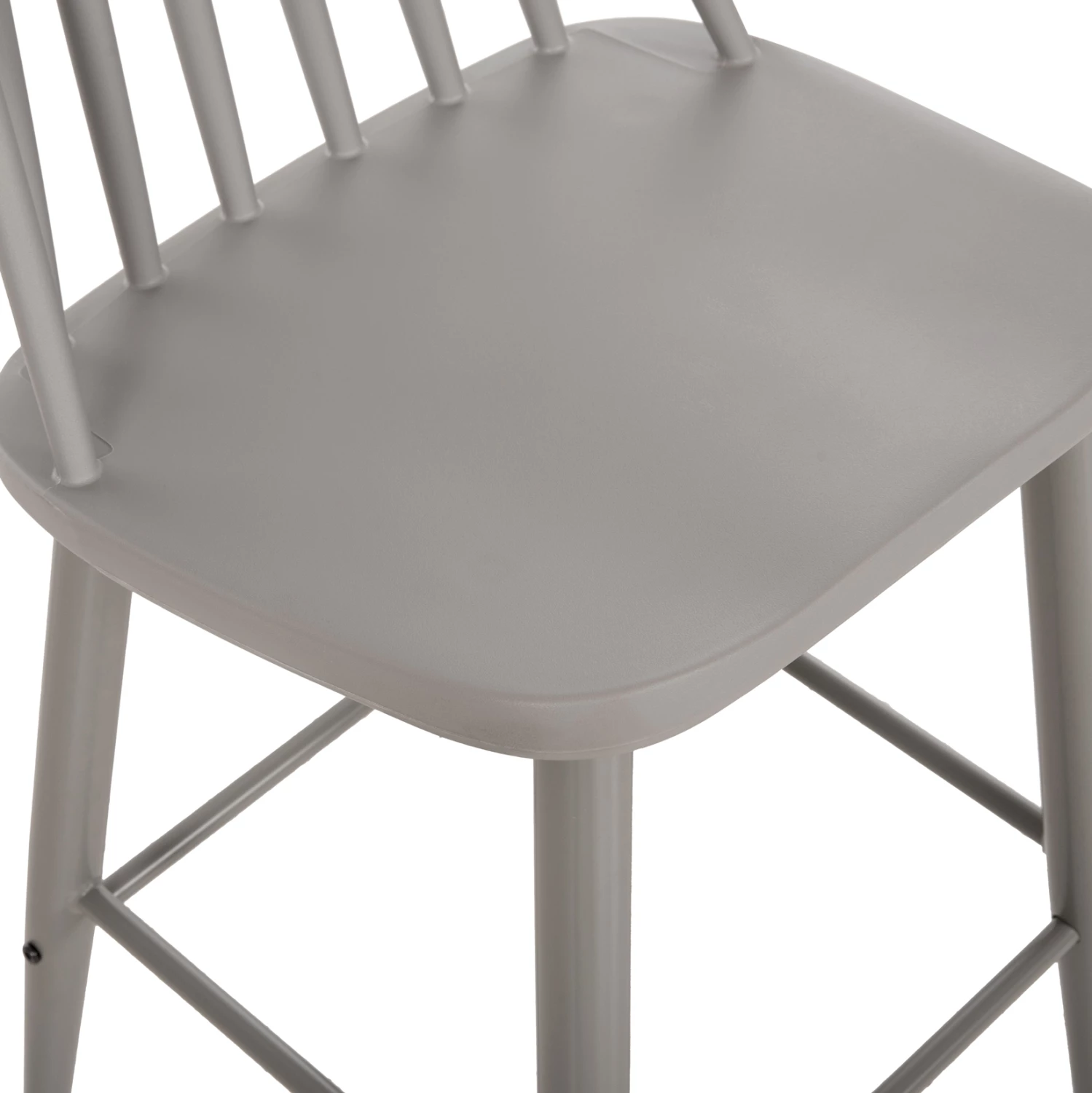 Barski stol srednje višine VANESSA FH9300.20 polipropilen & kovina-siv 45,5x46x97Hcm, set 2 kosov