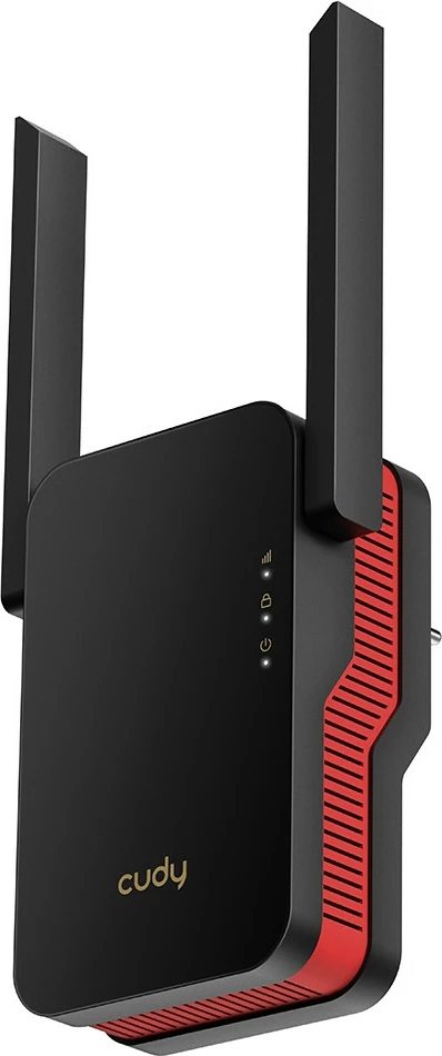 Zmogljiv repeater Cudy RE3000, 574,2402 Mbit/s, črn, rdeč