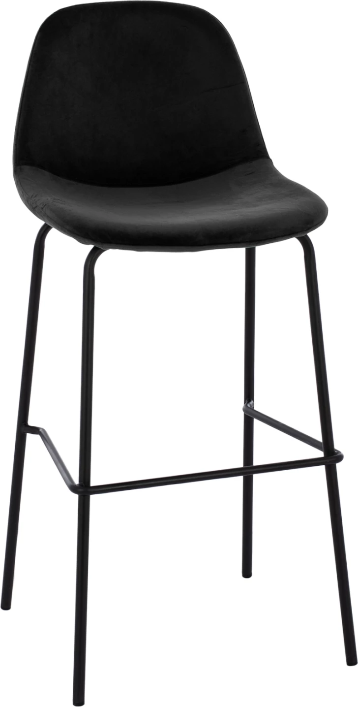 Stol Vincent FH8579.14, žamet črna, kovinski okvir 56,5x47x106 cm, set 4 kosov