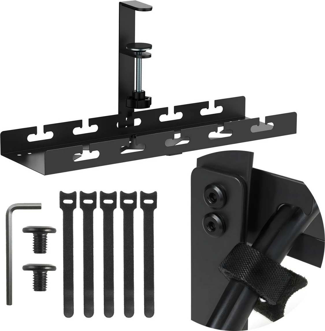 Organizator kablov pod mizo, Maclean MC-105 B, črn