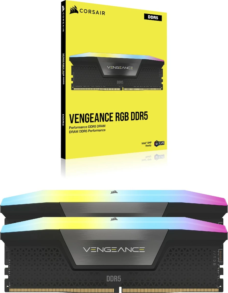 RAM pomnilnik Corsair Vengeance RGB 32GB (2x16GB) DDR5 5600MHz črn