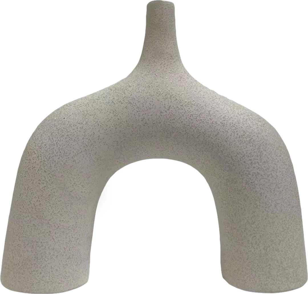 Keramična namizna dekoracija serije ISIL FH4601.01 v barvi off-white s kristalizacijo 34x10x33H cm