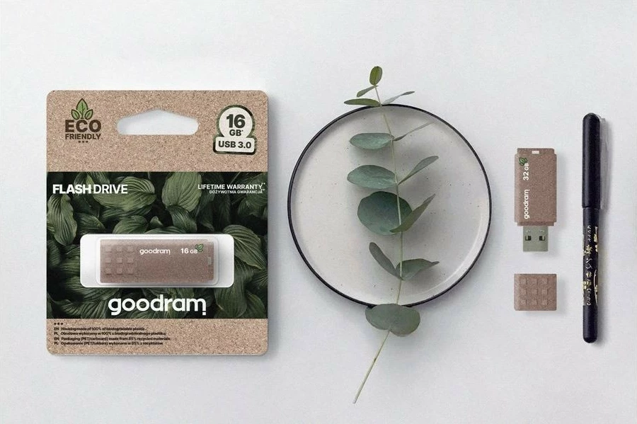 Okolju prijazen USB ključ GOODRAM UME3 Eco Friendly 32GB, rjav