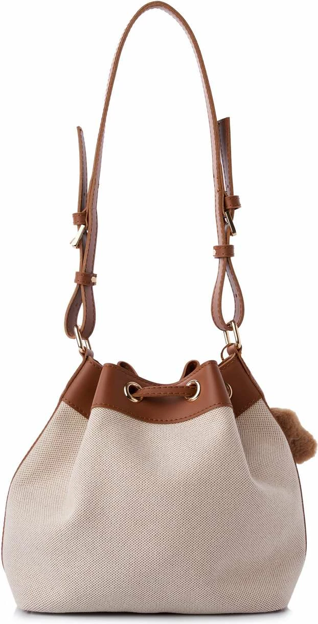 Ramenska torba Lucky Bees Vera, tan in krem