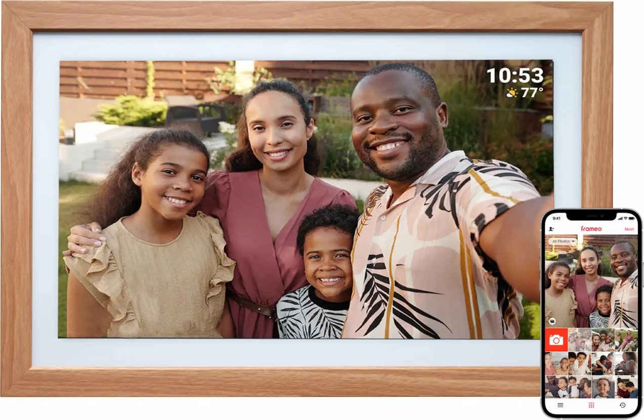 Digitalna okvir za fotografije Frameo PFF-2162LW, 21,5", Full HD, 16 GB, svetlo rjav - Denver