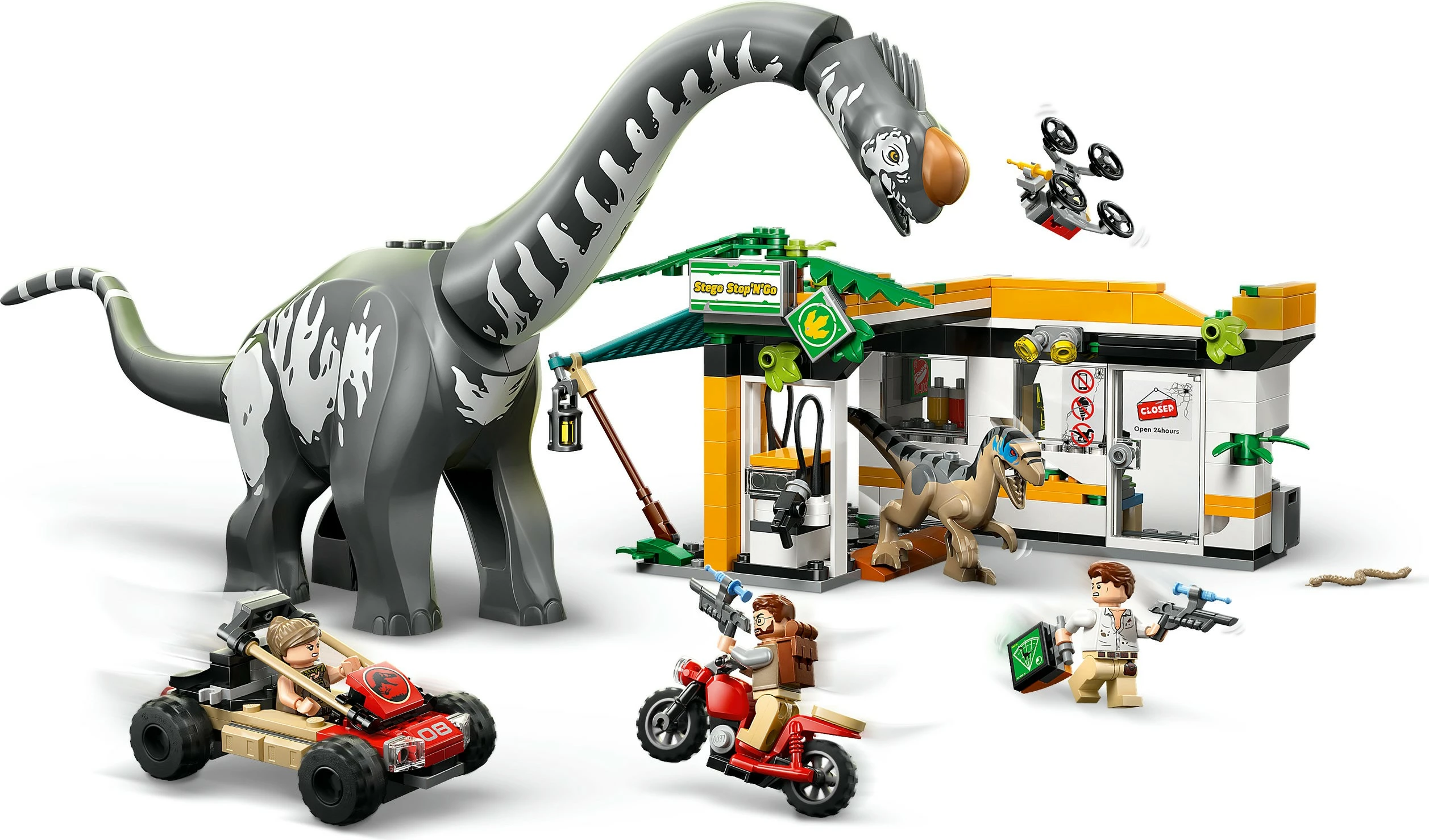 Set gradnje z dinozavri Raptor & Titanosaurus LEGO Jurassic World 76973, 582 delov, večbarven
