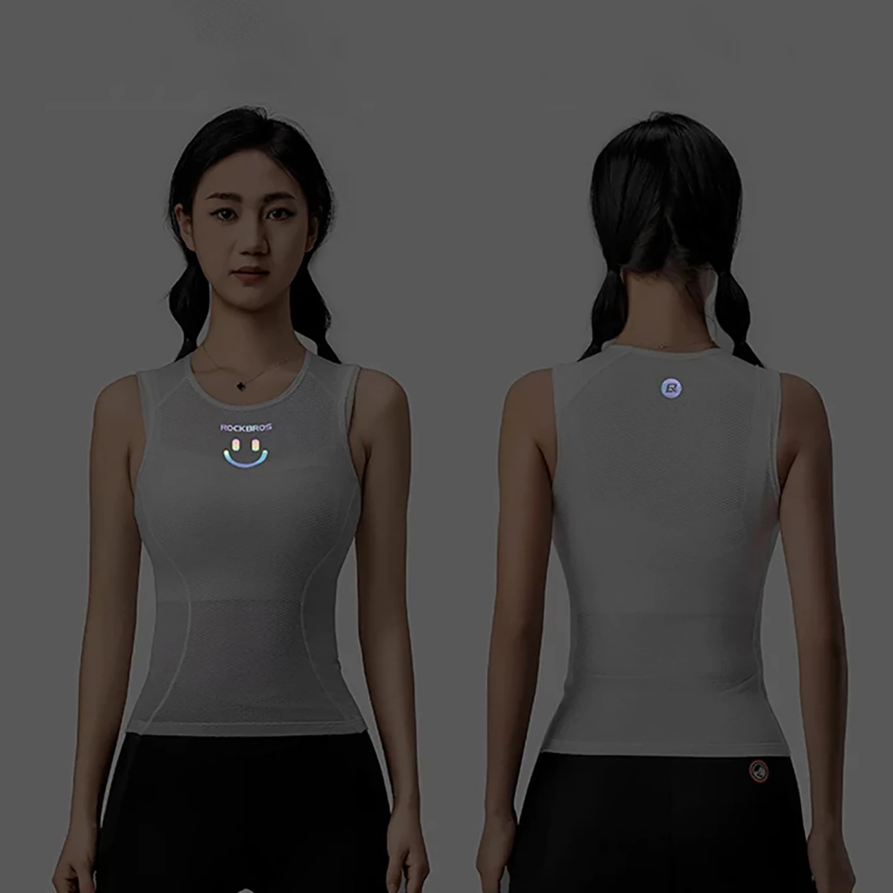 Kolesarski telovnik za ženske Rockbros YDBX001, XL/XXL, bel