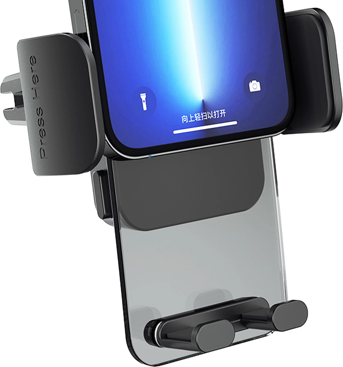 Držalo za telefon za avto Dudao F8Max+, črno, za armaturo ali vetrobransko steklo