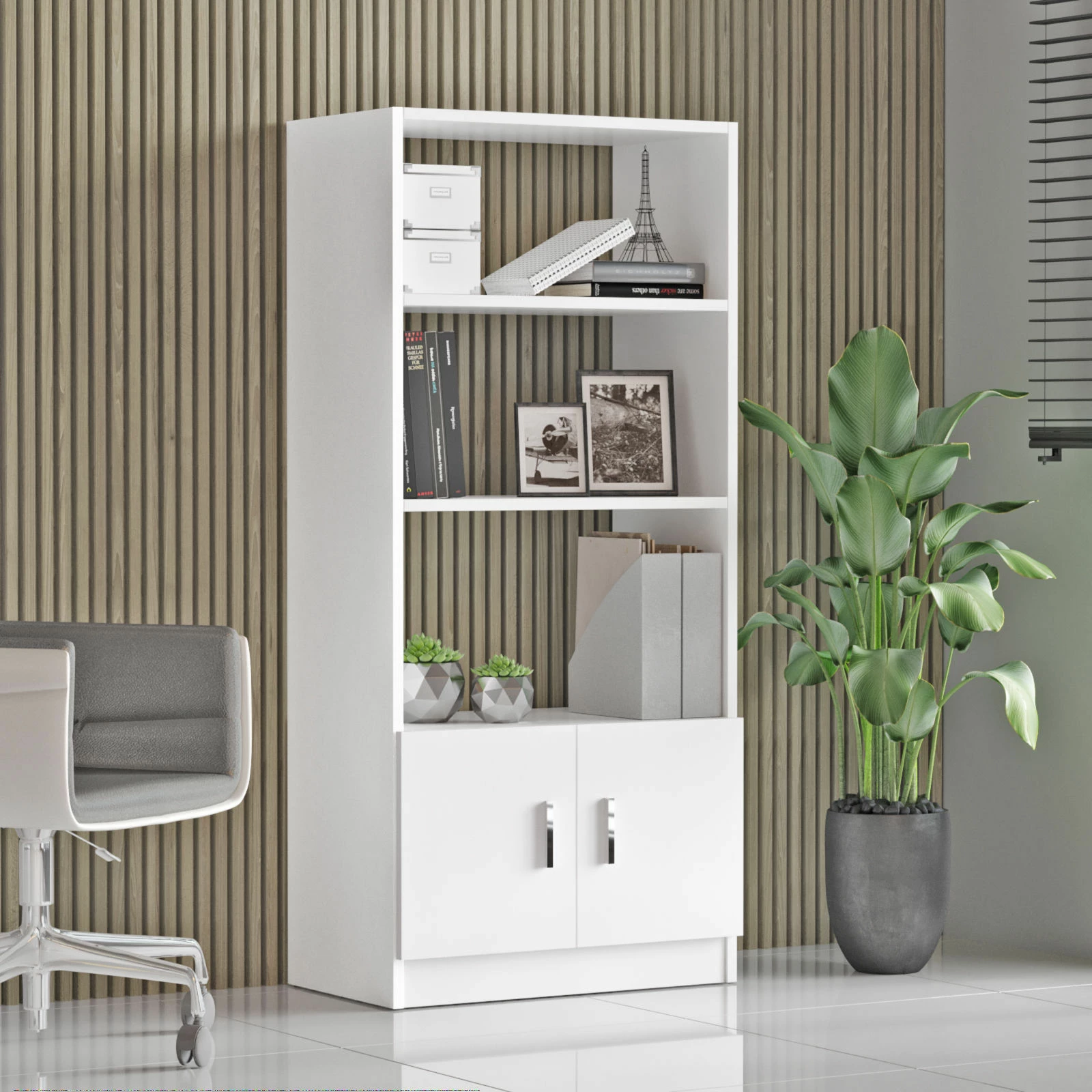 Pisarniški set pohištva Hanah Home Vo14-W, bel