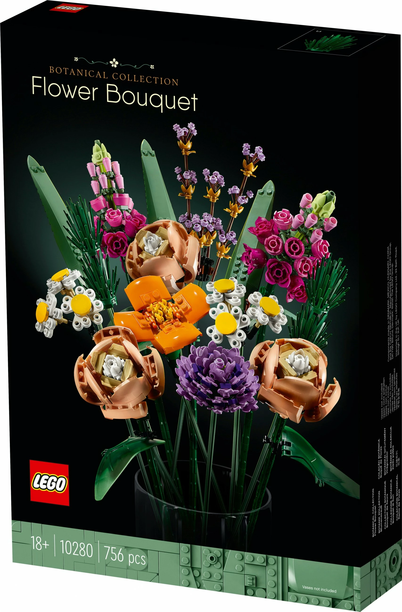 Buketa cvetov, LEGO ICONS Flower Bouquet, 756 kosov, večbarvno