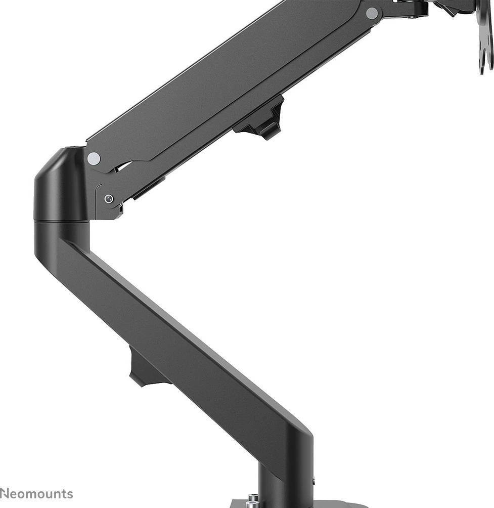 Nastavljiv kroglični nosilec za monitor z gasnim vzmetjo Neomounts DS70-700BL1, 17–27 inčev, s sponko, črn