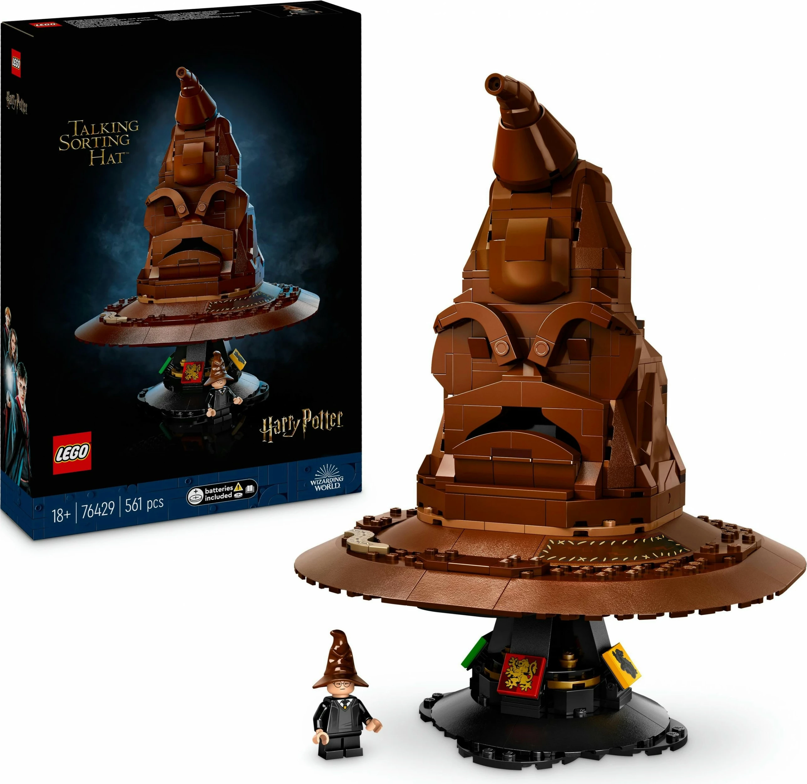 Govoreča Kapuca za razvrščanje, LEGO, 561 kos, plastika, za odrasle, rjava