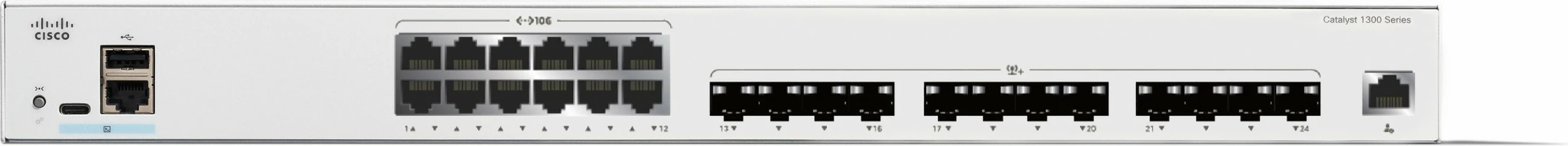 Switch Cisco Catalyst 1300, 12 vrat 10GE, bel