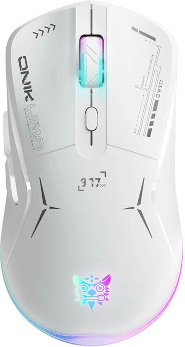 Gaming miška ONIKUMA CW917, brezžična in z žičnim priklopom (USB-C), RGB, bela