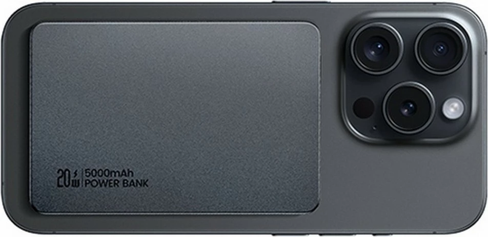 Prenosna baterija 5000mAh, 20W PD, MagSafe, titanska, USAMS USA001542