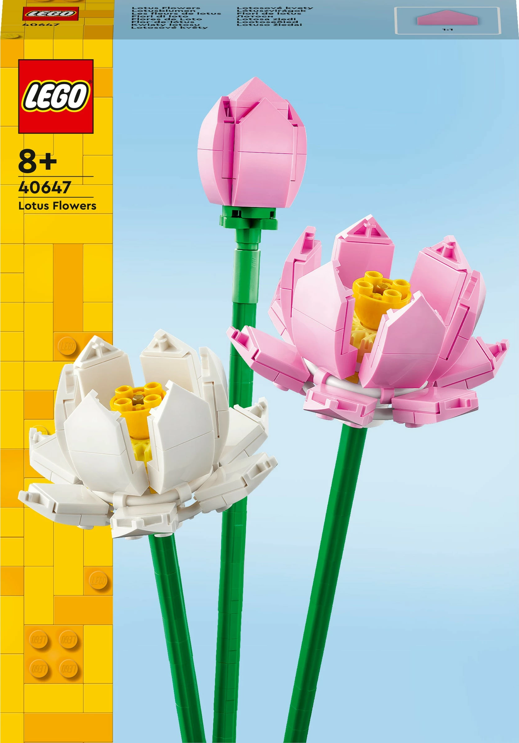 Set za sestavljanje Lotus Flowers, LEGO, 220 kosov, plastika, večbarven