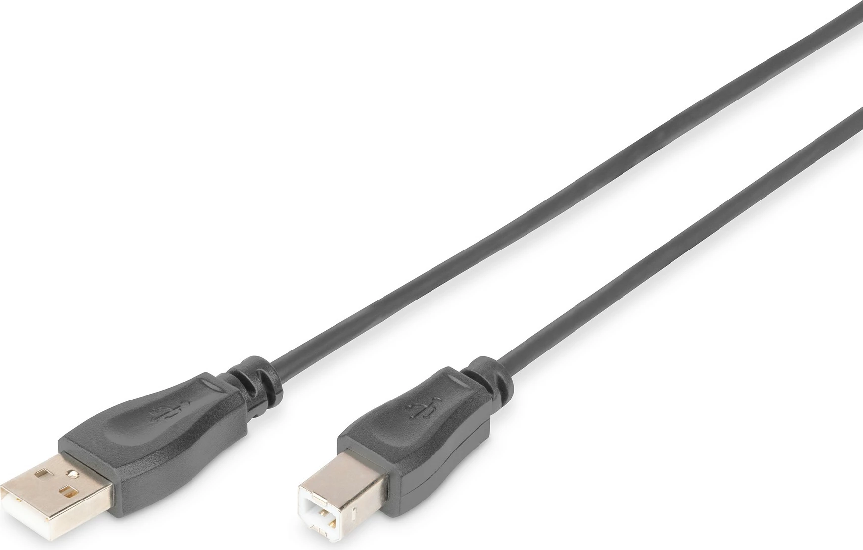 USB kabl USB 2.0 Digitus, 1 m, USB A na USB B, moški/moški, črn