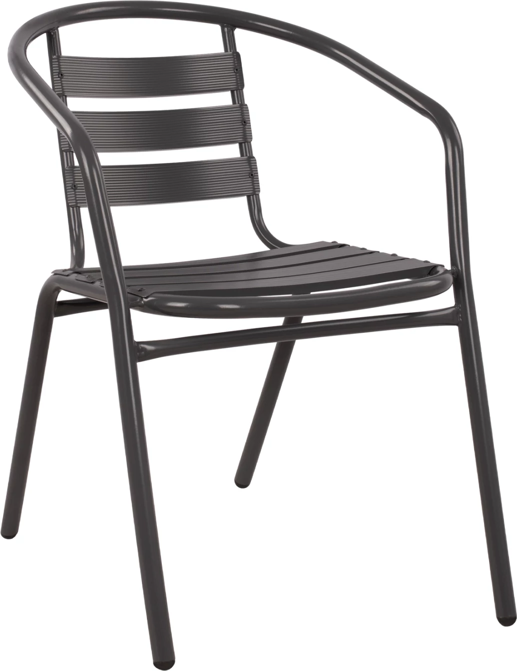 Fotelj Laura kovinsko siva z aluminijastimi rezinami FH5037.01