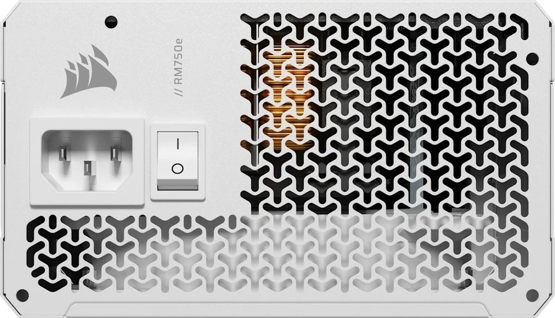 Napajalnik 750 W, popolnoma modularen, 80 PLUS Gold, ATX 3.1, bel Corsair RM750e