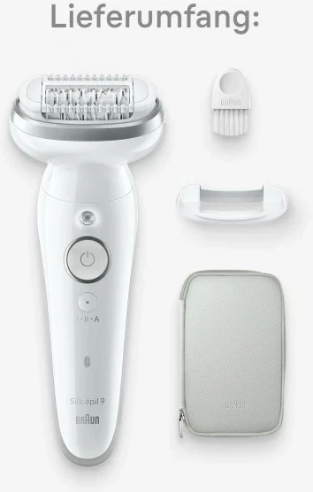 Epilator z 40 pincetami, MicroGrip, brezžičen, siv/bel Braun Silk-épil 9 BR2-225328