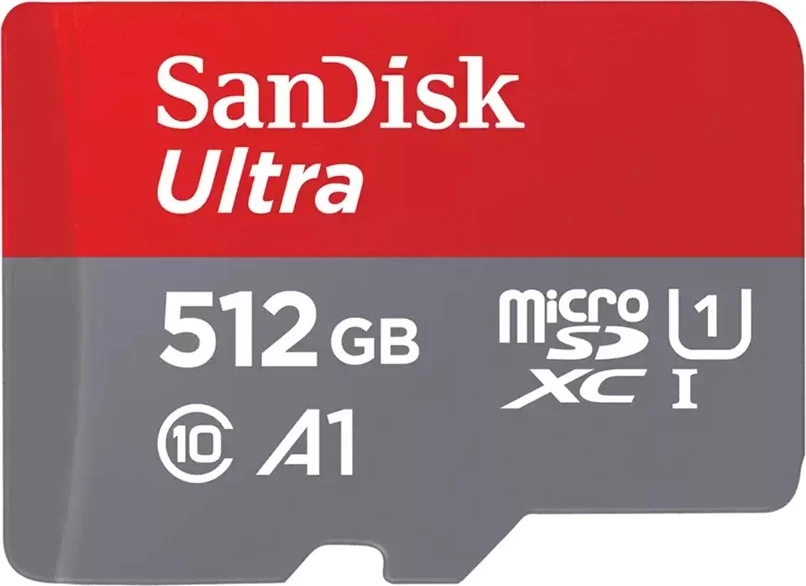 Kartica za shranjevanje SanDisk Ultra 512 GB MicroSDXC UHS-I Class 10, siva