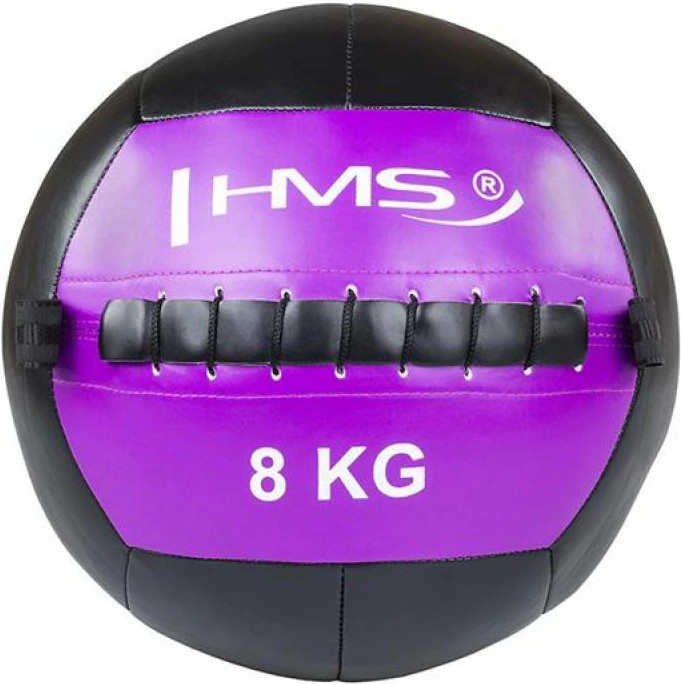 Vadbena žoga Wall Ball WLB 8 kg HMS, vijolična