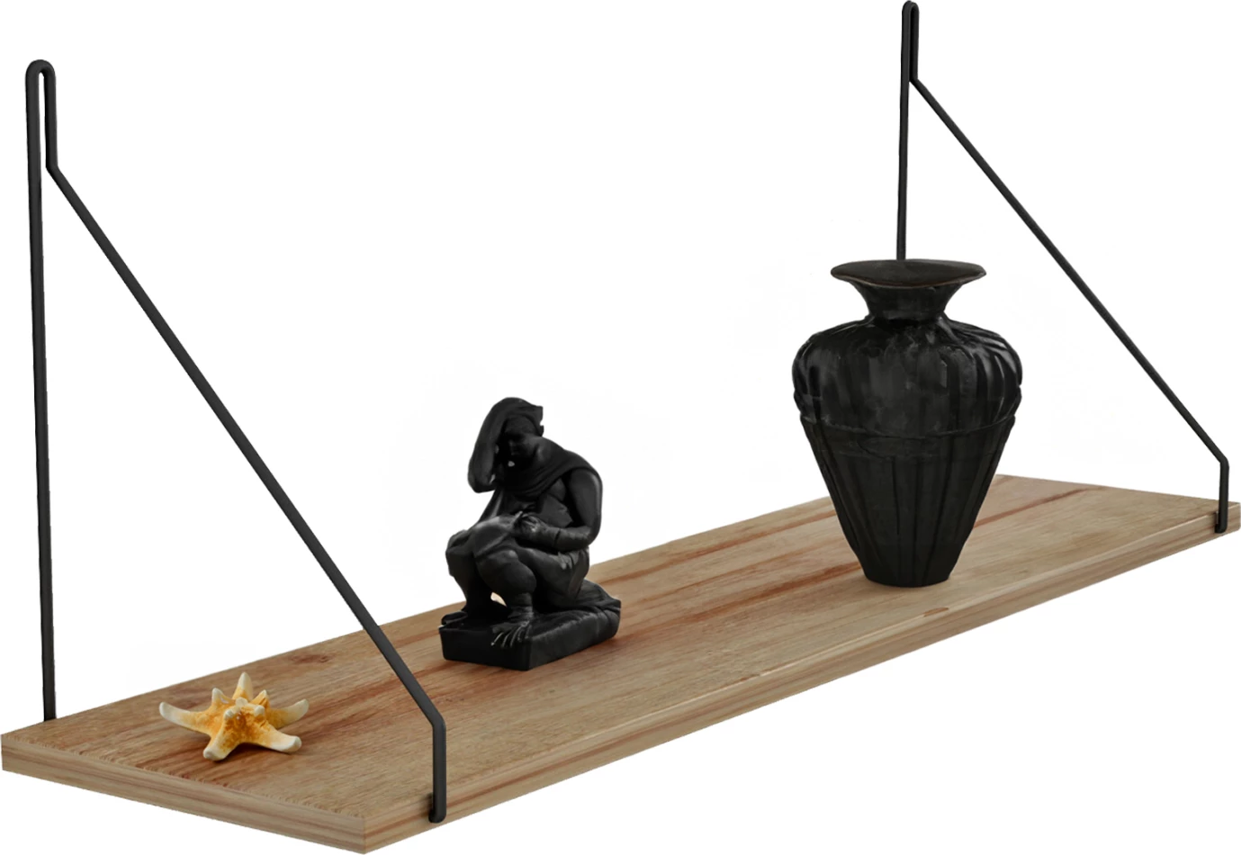 Stenska polica AGILAN FH9183.11 melamin v naravnem hrastu 72x20x27Hcm