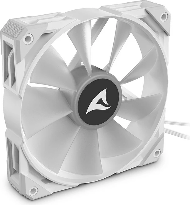 Ventilator za ohišje Rebel F50 PWM 120 mm, LED, bel — SHARKOON