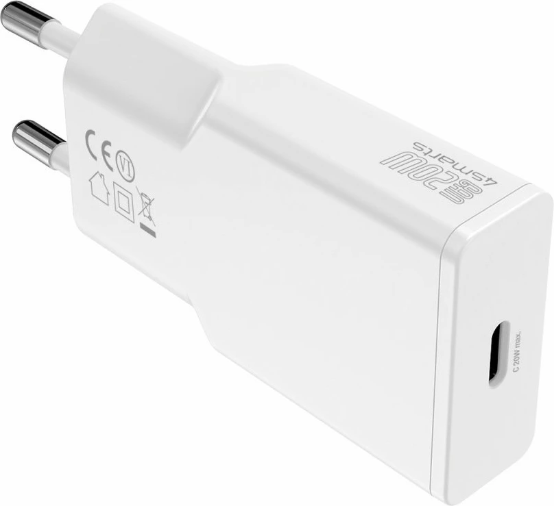 Hitri polnilec PDPlug Slim 4smarts, 1,5 m, bel
