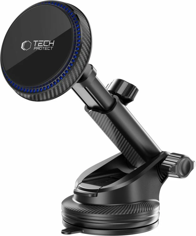 Magnetni avtomobilski nosilec MagSafe za kokpit, vetrobransko steklo ali zračni ventil, 15W, črn — Tech-Protect MM15W-V4