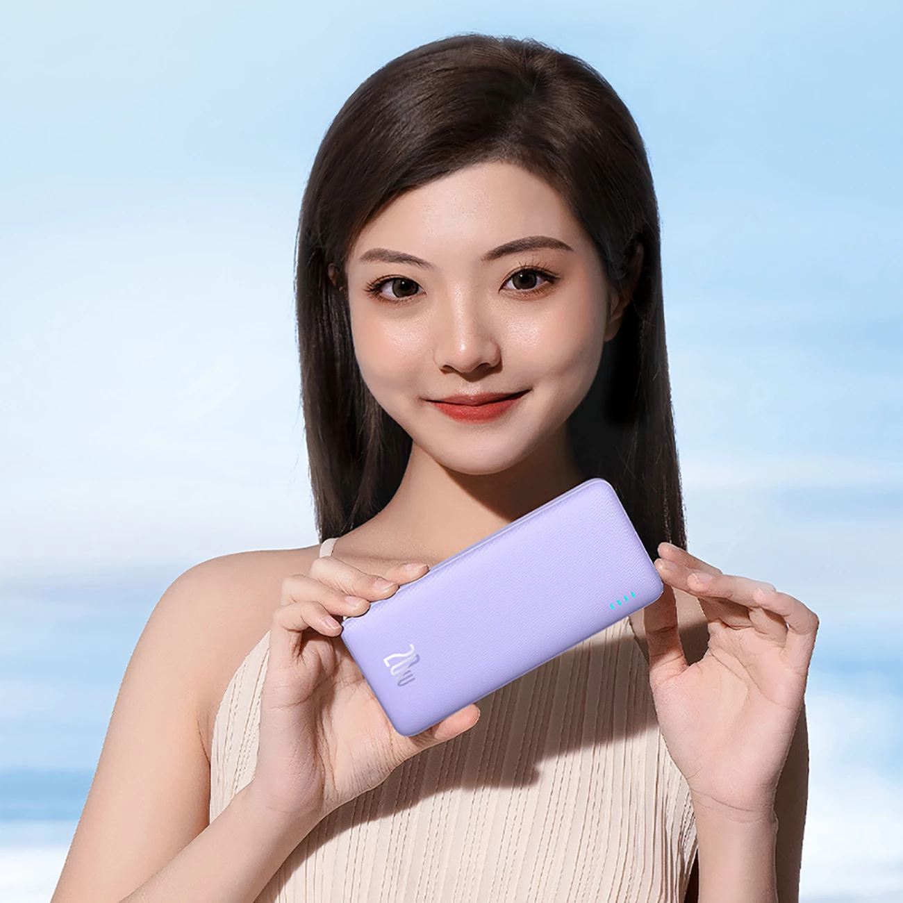 Powerbank 10000 mAh, 20 W, vijoličen - Baseus Airpow