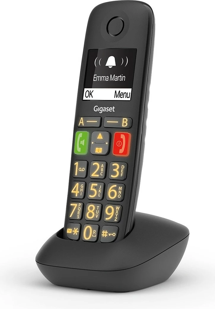 Brezžični telefon Gigaset E290HX, DECT, 150 stikov, črn