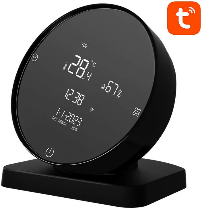 Senzor temperature in vlažnosti Avatto WHS20S Tuya, Wi‑Fi, z LCD zaslonom, črn
