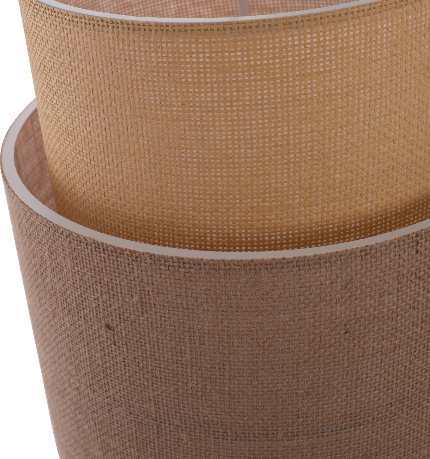 Viseča stropna svetilka FH7627.01 dvoplastni tkaninski boben, polietilenski okvir