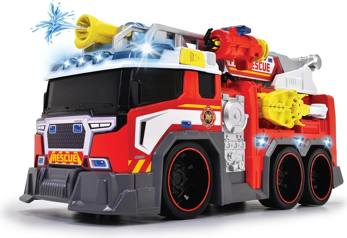 Lutka gasilsko vozilo Dickie 37,5 cm, plastika, z lučmi in zvokom, rdeče