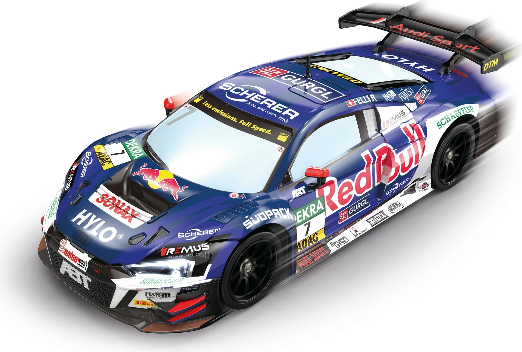 Igrača dirkalnik Red Bull Audi R8 LMS GT3 evo II, Carrera RC ABT, 1:16, električen, moder
