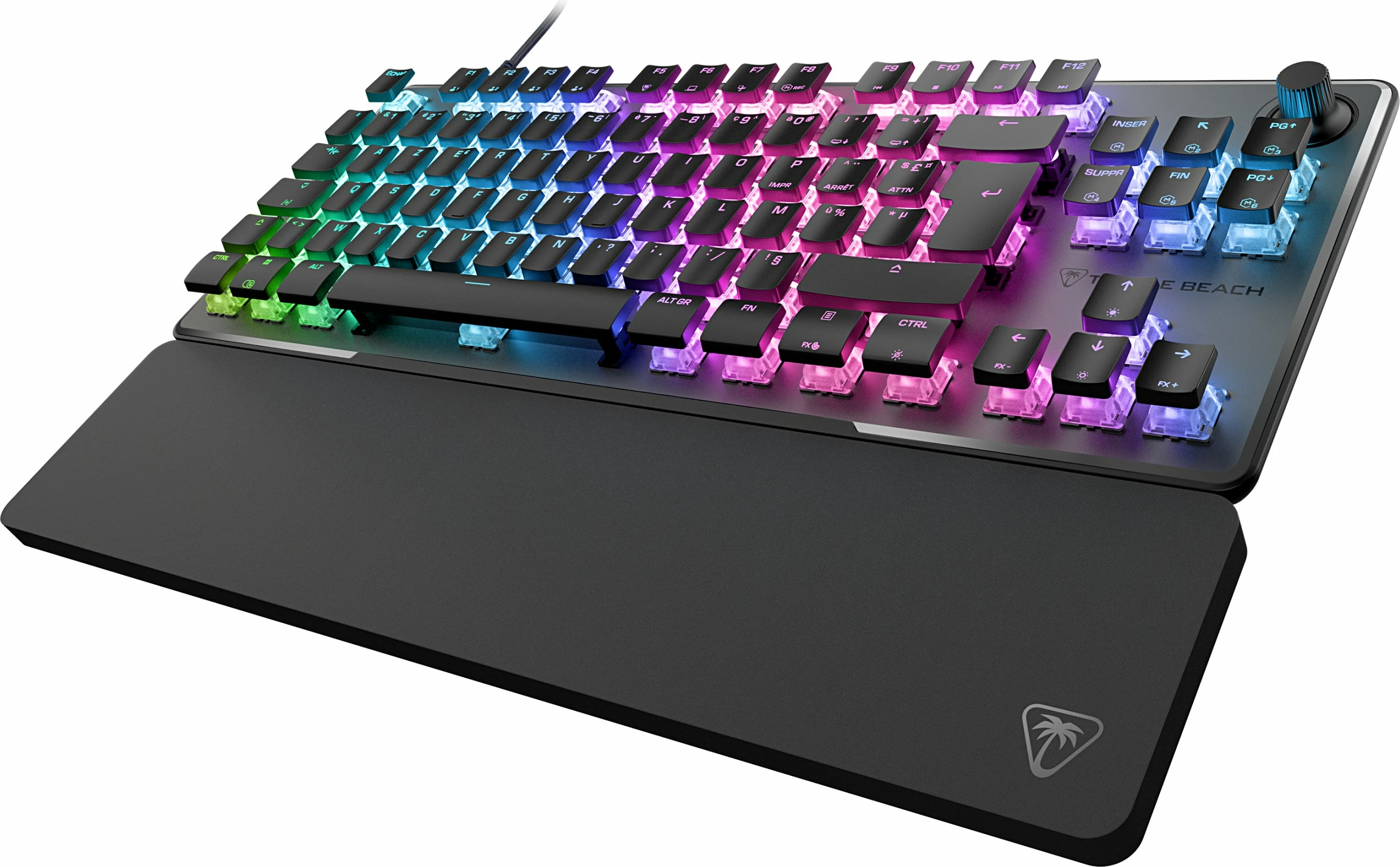 Mehanska igralna tipkovnica vulkan II TKL Pro Turtle Beach, žična, AZERTY, RGB LED, črna