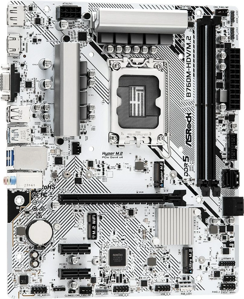 Matična plošča Asrock B760M-HDV/M.2, Socket LGA 1700, micro ATX