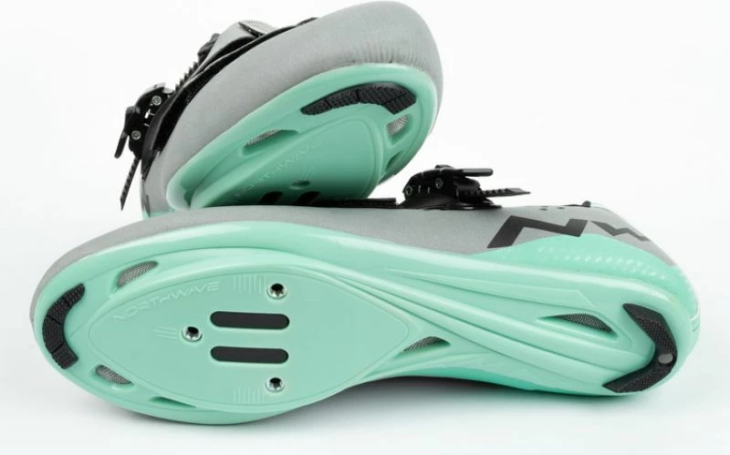 Kolesarski čevlji Verve SRS za ženske, Northwave, zeleni in sivi