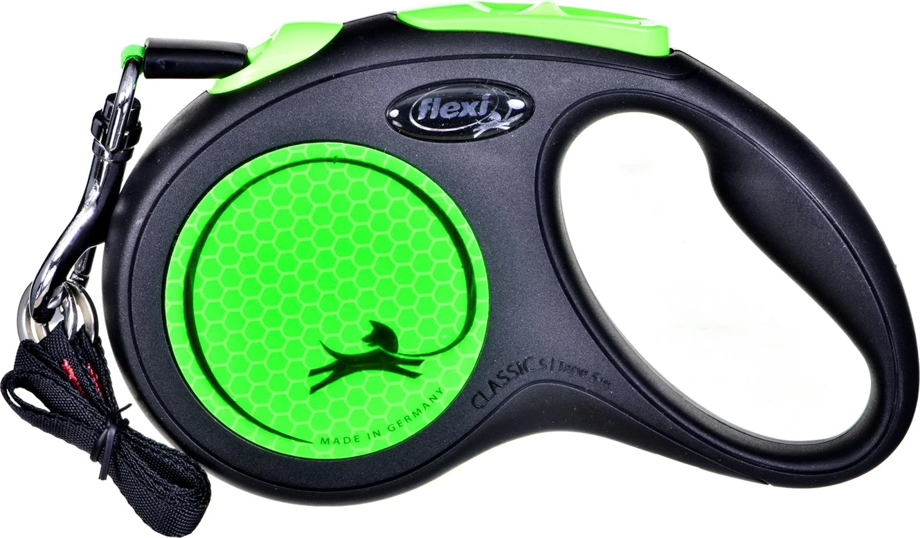 Raztegljiva povodec Flexi, neon barva, 5 m