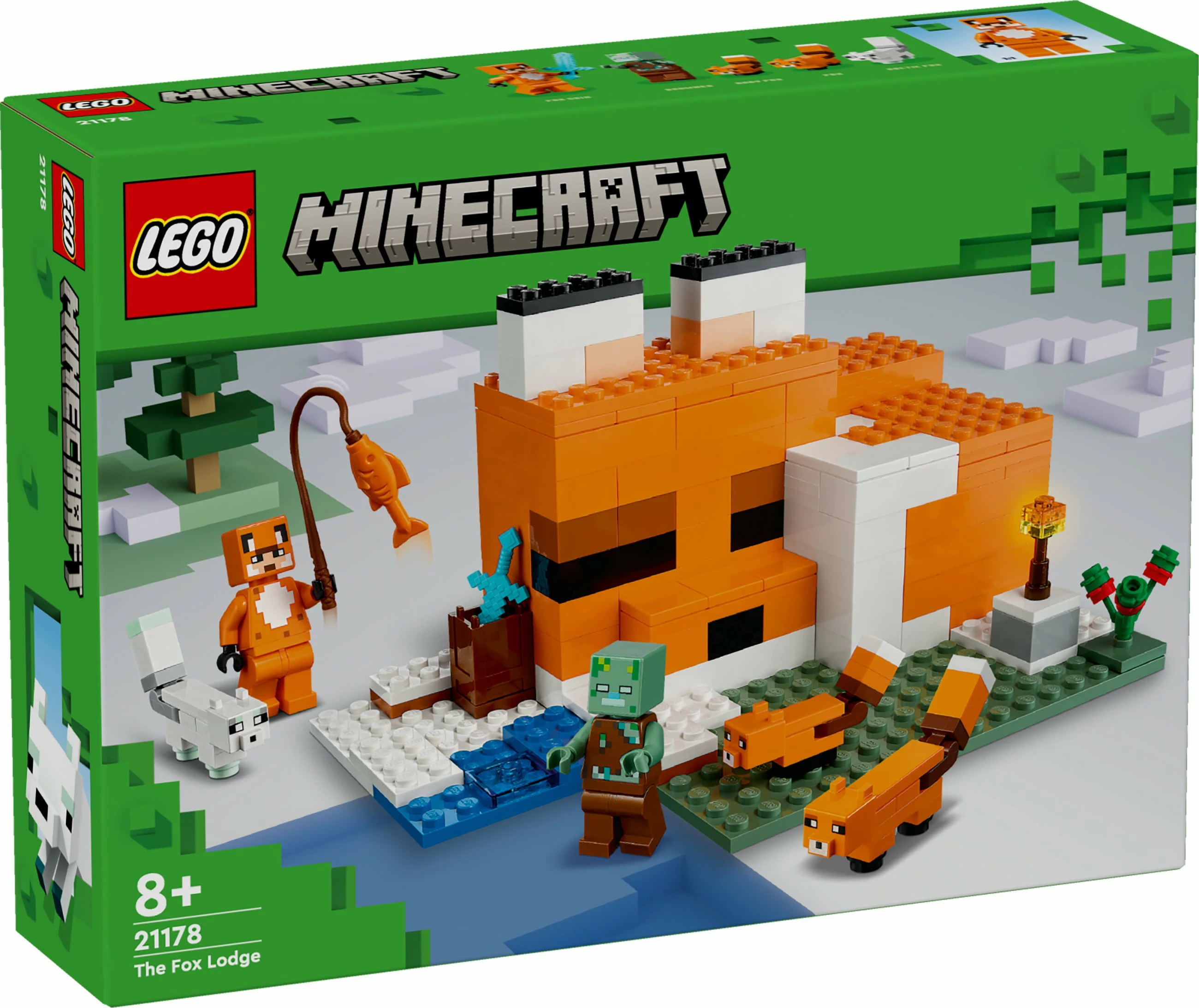 Set za sestavljanje Minecraft The Fox Lodge, 193 kosov, plastika, večbarven