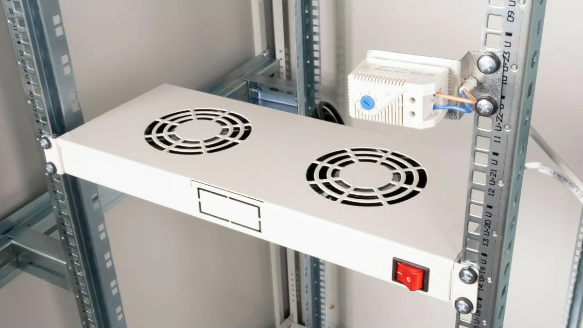 Ventilator za rack, 19 inch 1U, 2x12 cm, siva - EQUIP