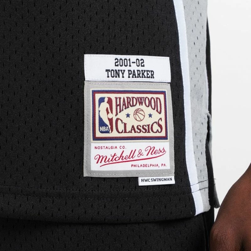 Basketball dres Mitchell & Ness San Antonio Spurs, črn